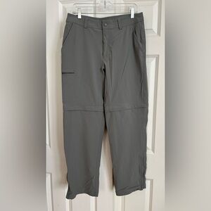 Eastern Mountain Sports Mens Green Convertible Pants / Shorts Zip Off Legs 33x31